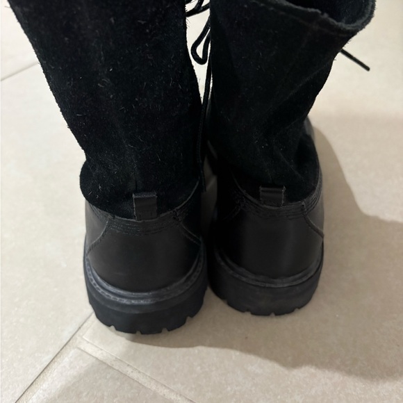Timberland woman’s 9 men’s 7 Black Leather Suede Waterproof Combat Boots - Picture 4 of 7